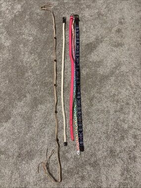 Bundle of 5 Mixed Boho Belts  - Neutral, Pink, Multicolor
